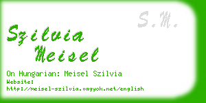 szilvia meisel business card